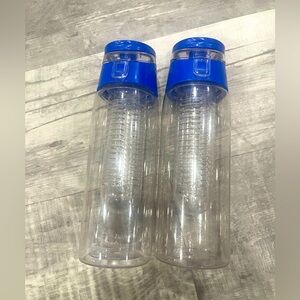 WATER BOTTLES Flip top BPA FREE with Infuser inserts ( 2 bottles )